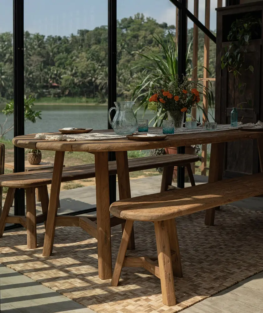 Dining tables outdoor, product line K07-069, Zone K, Indonesia (Central Java)